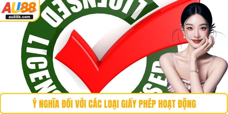 Ý nghĩa đối với các loại giấy phép hoạt động